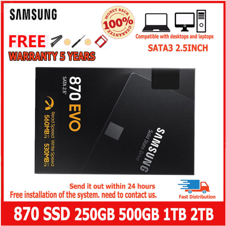 ลด-50-พร้อมส่ง-พร้อมส่ง-samsung-870-evo-ssd-เอสเอสดี-250gb-500gb-1tb-sata3-2-5-for-notebook-ขายดี