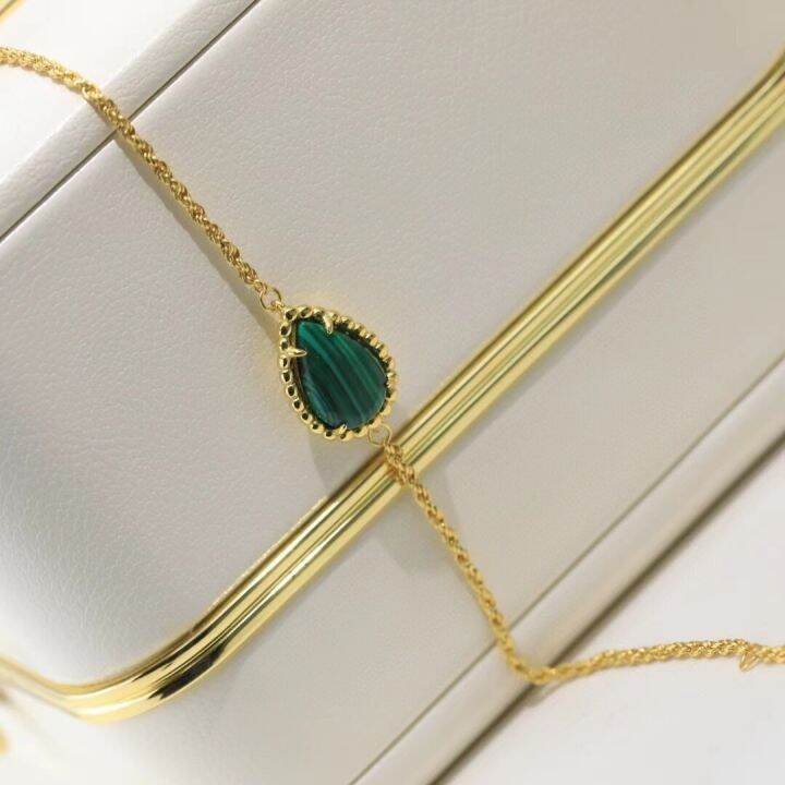 new-2023-trend-classic-high-quliaty-famous-brand-luxury-jewelry-bracelets-for-women-malachite-water-drop-pure-925-sliver-gifts