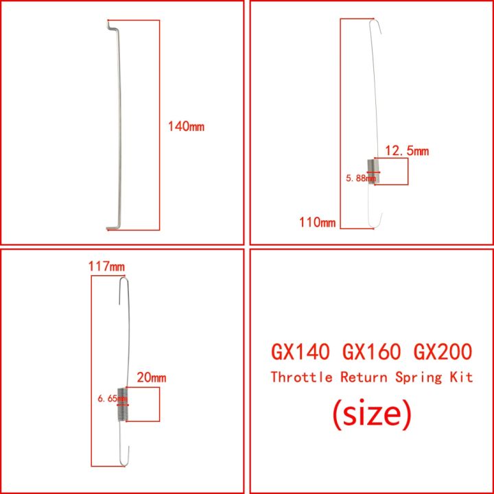 ชุดสปริงกลับคันเร่งคาร์บูเรเตอร์สำหรับรถฮอนด้า3ชิ้นตัวควบคุมความเร็วก้านคันเร่งสำหรับ-gx160-gx140ฮอนด้า