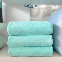 Kacharm Bedding ผ้าเช็ดตัว สีฟ้าอ่อน 18 ปอนด์ ขนาดมาตรฐาน เกรดโรงแรมวิลล่า 5 ดาว คอตตอน 100% ผ้าขนหนู ผลิตในไทย Bath Towel