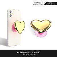 PopSockets Heart Of Gold PopGrip | ที่จับโทรศัพท์พรีเมี่ยม | ที่วางโทรศัพท์ที่ดีที่สุดและเหมือนกับที่ยึดแหวนโทรศัพท์ | รองรับการวางโทรศัพท์ตั้งโต๊ะและการยึดโทรศัพท์ในรถยนต์ | ที่วางโทรศัพท์ที่ยึดโทรศัพท์มือถือและที่จับโทรศัพท์เซลล์สำหรับทุกยี่ห้อ