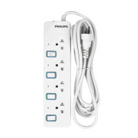 PHILIPS ปลั๊กไฟ 4ช่อง 4สวิสต์ 3M (2Y) AC7-000890