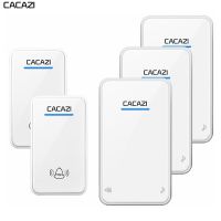 ﹊✆♈ CACAZI Wireless Doorbell Waterproof 300M Remote LED Light Intelligent Home Cordless Call Bell US EU UK Plug 48 Chime 6 Volume