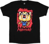 Aggretsuko Mens Angry Retsuko Red Panda Anime Graphic Print T-Shirt