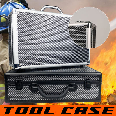 Aluminum Alloy ToolBox Safety Protective Equipment Tool Box Insurance Tool Organizer Multifunctional Portable Tool Case File Storage Box Carbon Fibre Fligh Case Impact Resistant With Sponge