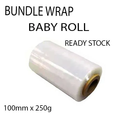 BUNDLE WRAP BABY ROLL PACKAGING WRAP STRETCH PLASTIC WRAPPING STRETCH