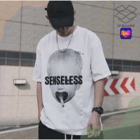 เสื้อยืดผู้ชายวินเทจ เสื้อยืดผู้ชายวัยรุ่น เสื้อยืดลาย SENSELESS (หน้าเด็ก) เสื้อยืดผู้ชายเกาหลี