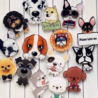 1Pcs Kawaii Harajuku Dog Animal Badge Acrylic Brooch For Women/Man Clothes Badge Decorative Rozet Collar Scarf Lapel Pin Brooch