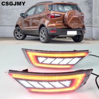 ไฟเบรคไฟตัดหมอกแสงกันชนสะท้อนหลัง LED 1ชุดสำหรับ Ford Ecosport 2013 2014 2015 2016 2017 2018 2019 2020