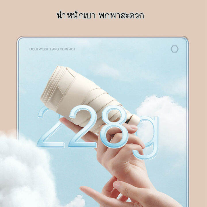 พร้อมส่ง-ร่มกันฝน-ร่มกันแดด-กันยูวี-พับได้-uv-umbrella-คุณภาพดี-พร้อมกล่องเก็บ-พกพาสะดวก-l-3minute