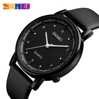SKMEI นาฬิกาข้อมือควอทซ์1210,นาฬิกาแฟชั่นผู้ชายที่เรียบง่ายกันน้ำสายหนัง Jam Tangan Sport แบรนด์หรู