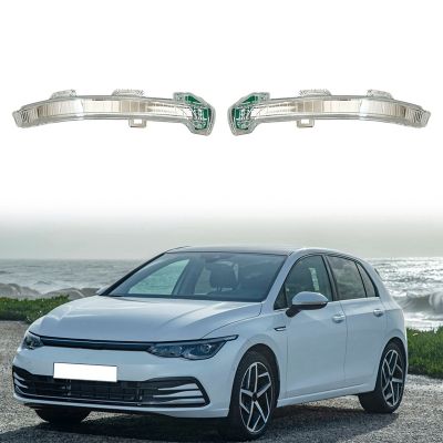 1Pair Turn Signal Car Front Left Rearview Side Mirror Indicator Light for VW Golf Mk8 2020 2021 2022
