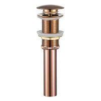 Basin Pop Up Drain Rose Gold Brass Bottle Trap Bathroom Sink Siphon Drains with Pop Up Drain Kit P-TRAP Waste Hardware.