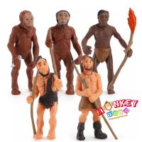 Monkey Toys - โมเดล ไดโนเสาร์ Human Evolution มนุษย์ยุคหิน ชุด 5 คน (จากหาดใหญ่)