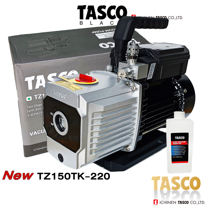 แวคคั่มปั๊ม-tasco-tz150tk-220-2stage-151-ลิตร-นาที-tascoblack-5-3-cfm-vacuum-pump