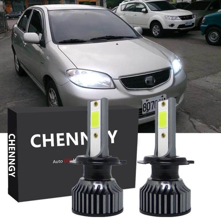 ชุดหลอดไฟหน้า-led-p1-12-24v-6000k-สีขาว-สําหรับ-toyota-vios-robin-2003-2004-2005-1-คู่-2pcs