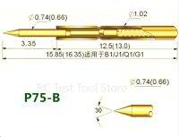 【☑Fast Delivery☑】 chuiban470077036 ขาสำหรับเทสอุปกรณ์ปลายแหลมชุบนิกเกิล P75-B1สปริงชุดหัวทดสอบ100ชิ้นสำหรับเครื่องมือเครื่องมือทดสอบไฟฟ้าขนาดเส้นผ่านศูนย์กลาง0.74มม. ยาว15.8มม.