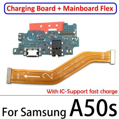 【☄New Arrival☄】 anlei3 Usb แท่นชาร์จ Board Connector หลักสายเมนบอร์ดโค้งสำหรับ Samsung A10 A20 A30 A40 A50 A70 A21s A10s A20s A30s A50s