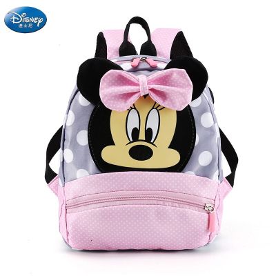 2023 Disney Cartoon Backpack For Baby Boys Girls Minnie Mickey Mouse Children Lovely Schoolbag Kindergarten Schoolbag Kids Gift