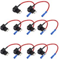 EE support  10Pcs 12/24V Standard Add A Circuit Fuse Tap Piggy Back Blade Holder Car Truck Auto Fuses Accessories