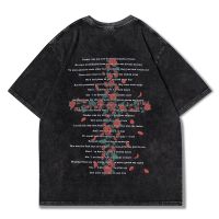 COD Dark icon Rose Street printed cotton short-sleeved T-shirt men and womens fashion summer 2022 E151