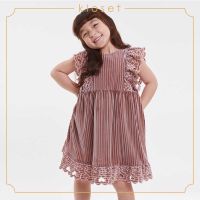 Kloset (AW19 - KD014) Sleeveless Dress With Heart ชุดเด็ก ชุดเดรสเด็ก ชุดเดรสเด็กปักชาย