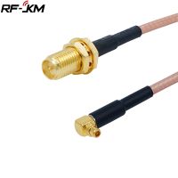 RP-SMA female (plug) to MMCX male right angle RF Coax Pigtail Cable RG316 Connector Adapter