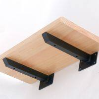 2pcs Black Triangle Wall Bracket Fixed Tray Shelf Wood Metal Straight Bracket Wall Shelf for Microwave Hardware Accessories