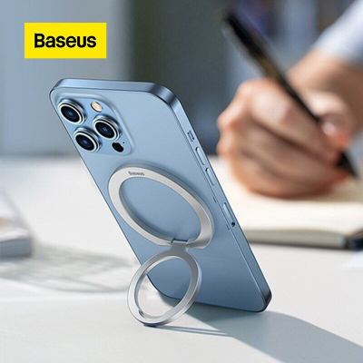 Baseus ตัวจับแหวนนิ้วศัพท์ที่จับที่ตั้งแม่เหล็กสำรองที่สามารถถอดได้360องศาโลหะศัพท์มือถือที่ตั้งฐานสำหรับ Samsung ผู้ถือแหวนศัพท์82815