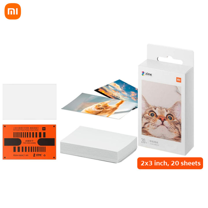 xiaomi-mi-portable-photo-printer-paper-2x3-inch-20-sheets-กระดาษถ่ายภาพ-กระดาษเครื่องปริ้นเสียวหมี่-xiaomi-photo-printer