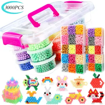 Water Fuse Beads Refill Pack 1000 White Beads Creative Magic Water Sticky  Beads Art Crafts Toys for Kids Beginners