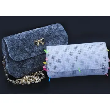 Knitting Weaving Plastic Mesh Sheet DIY Sewing Woven Bag