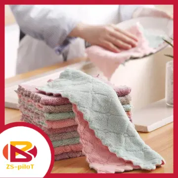 10pcs Hanging Type Kitchen Washcloth, Household Absorbent