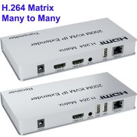 200M HDMI KVM IP Extender Network Matrix ผ่าน Rj45 Cat6สายเคเบิลอีเทอร์เน็ตรับส่งสัญญาณ Fr Converter PS3 PS4 PC ไปยังหน้าจอทีวี