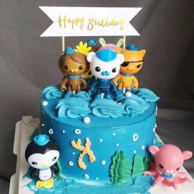 8ชิ้น/เซ็ตCuddly Octonauts Octo-Crew 8Pcsแพ็ครูปเค้กTopperเด็กของเล่นของขวัญวันคริสต์มาส