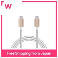 ELECOM USB cable TypeC to TypeC PowerDelivery compatible [High-speed charging at max. 3A] Semi-durable USB2.0 certified product 1.0m Gold MPA-CCPS10PNGD