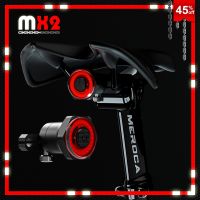 ☈ MEROCA MX2 Smart Bicycle Tail Rear Light Auto Start Stop Brake IPX6 Waterproof USB Charge Cycling Tail Taillight Bike LED Lights