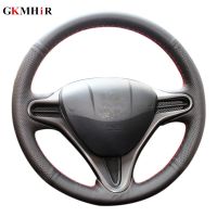 Black Artificial Leather Steering Cover Black Car Steering Wheel Cover for Honda Civic Old Civic 2006-2011