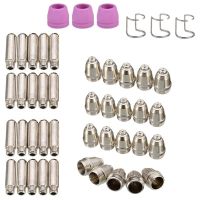 46PCS for SG-55 -60 WSD-60 Plasma Cutter Consumables Kit Plasma Cutting Torch Tip Nozzles Electrodes Shield Cap