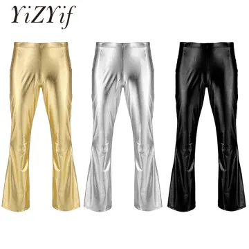 Buy Cosplaypark Mens 70s Retro Disco Pants Flared Trousers Bell Bottom  Flares Dance Dude Costume Black SmallWaist28in at Amazonin