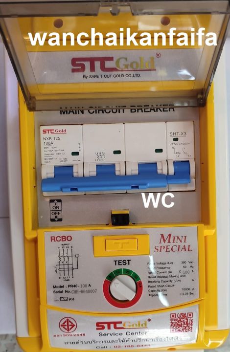 เซฟทีคัท-safetcut-100a-100แอมป์-2เฟส-2p-เซฟตี้-เครื่องตัดไฟกระแสไฟฟ้ารั่ว-rcbo-รุ่น-special