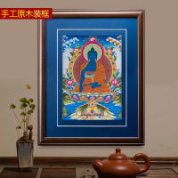 เชิงเทียน Yuanhui Thangka Immovi พระพุทธรูปตกแต่งทางเข้าบ้านภาพวาดแร่พิกเมนต์ที่แขวนทิเบตเนปาลพระพุทธรูป