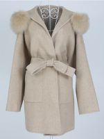 【YD】 OFTBUY 2022 New Oversize Loose Cashmere Wool Real Fur Coat Jacket Collar Hood Outerwear