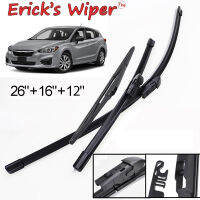 Wiper LHD Front &amp; Rear Wiper Blades Set For Subaru Impreza XV GK GT 2017 - 2021 Windshield Windscreen Window 26"+16"+12"