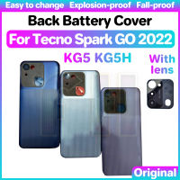 เคสกระจกฝาหลังปิดโทรศัพท์ด้านหลังสำหรับ Infinix TECNO Spark Go 2022 KG5 KG5H กระจกเลนส์กล้องถ่ายรูปฝาหลังประตูกระจก