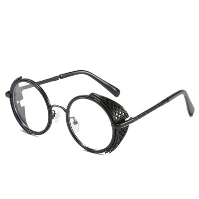UV400แว่นกันแดดกระจกแว่นตาแว่นตากลมย้อนยุค