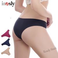 【Ready Stock】 ☫ C15 Innsly Seamless Women Panties Summer Sexy Ice Silk Bikini Briefs Cotton Crotch Low Rise Underwear