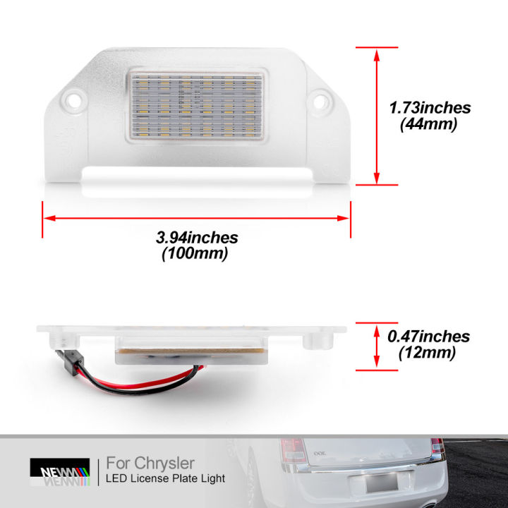 สำหรับไครสเลอร์300-300c-2005-2014ไครสเลอร์-sebring-2007-2010-led-ไฟป้ายทะเบียน-c-an-bus-ด้านหลังแท็กโคมไฟลงทะเบียนแสง