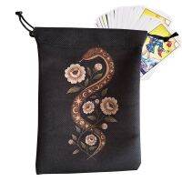 Tarot Card Storage Bag Board Game Embroidery Drawstring Tarot Cards Bag For Jewelry Glasses Necklaces Flannel Holder Gift Bags