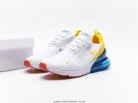 รองเท้าแอร์แม็ก 270 WHITE YELLOW BLUE SIZE.36-45 รองเท้ากีฬา รองเท้าวิ่งมาราธอน ใส่ได้ทั้งผู้ชาย-หญิง เบา ใส่สบาย ลดแรงกระแทกได้ดี (มีเก็บปลายทาง) [01]